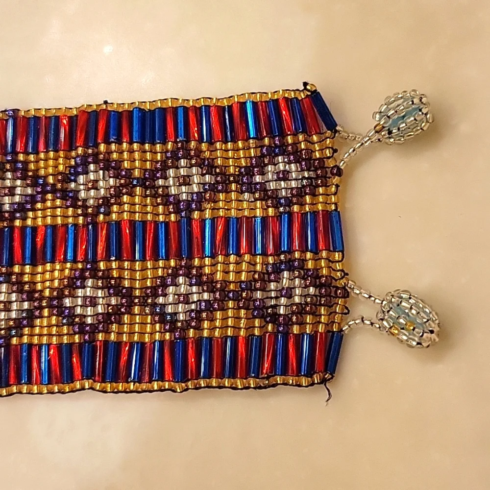 Gorgeous Hand-Beaded Cuff Bracelet - Picture 4 of 10